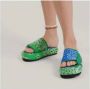 Arizona Love Bandana Plateau Sandalen Groen Blauw Multicolor Heren - Thumbnail 2