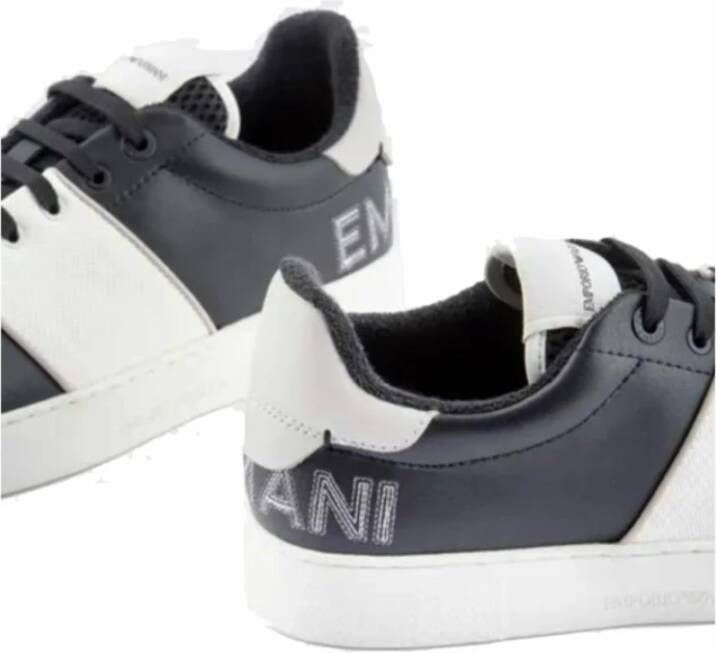 Armani Bicolor leren sneakers low-top stijl Multicolor Heren