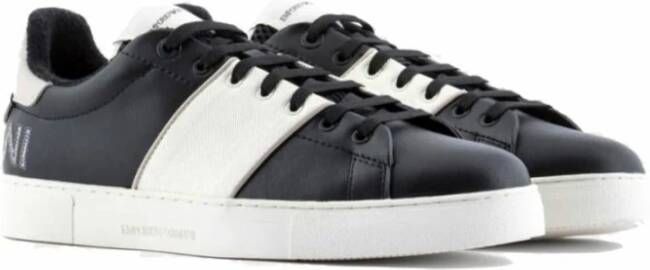 Armani Bicolor leren sneakers low-top stijl Multicolor Heren