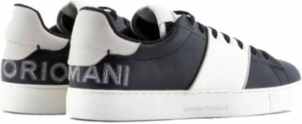 Armani Bicolor leren sneakers low-top stijl Multicolor Heren