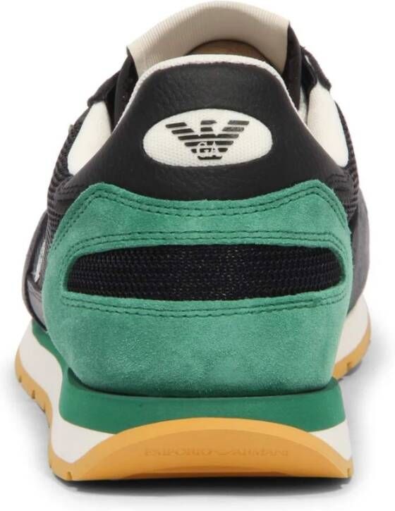 Armani Donkergrijs+Zwart+Groene Schoenen