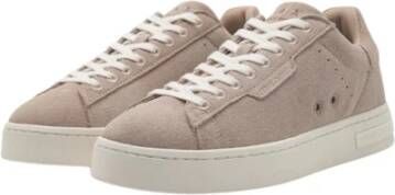 Armani Exchange Basis leren sneakers zandkleur