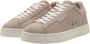 Armani Exchange Basis leren sneakers zandkleur - Thumbnail 4