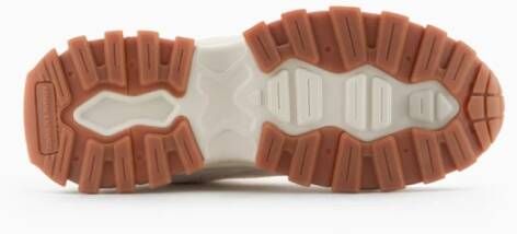 Armani Exchange Beige Mesh Sneakers