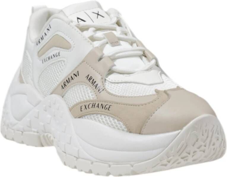 Armani Exchange Beige Rubberen Zool Damessneakers Beige Dames