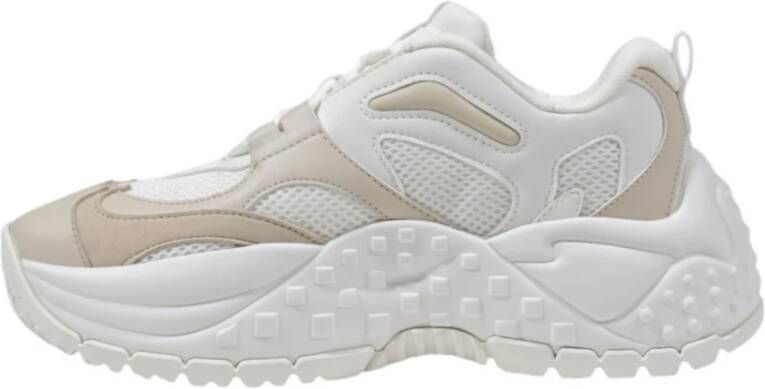 Armani Exchange Beige Rubberen Zool Damessneakers Beige Dames