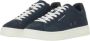 Armani Exchange Blauwe Leren Lage Sneakers - Thumbnail 1
