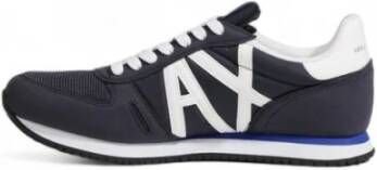 Armani Exchange Blauwe Polyester Sneaker Herfst Winter Collectie Blue Heren