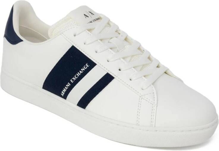 Armani Exchange Blauwe Veterschoenen met Rubberen Zool White Heren