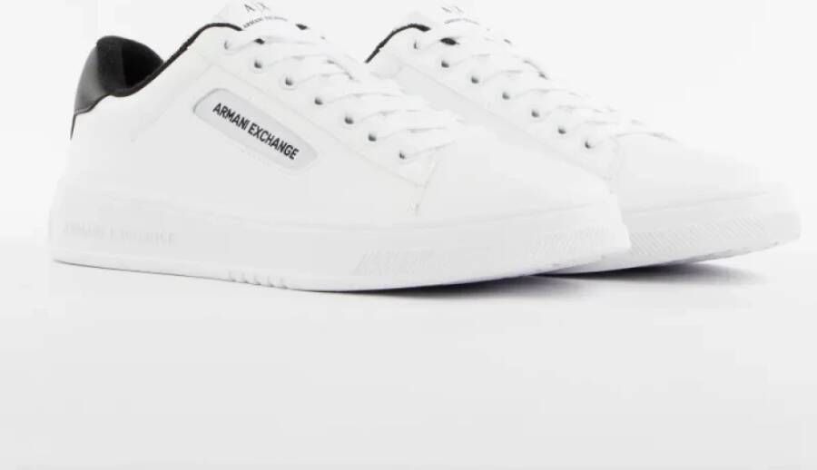 Armani Exchange Casual witte sneakers met fleece voering