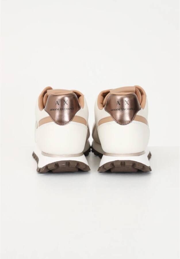 Armani Exchange Contrast Sneakers voor Dames Beige Dames