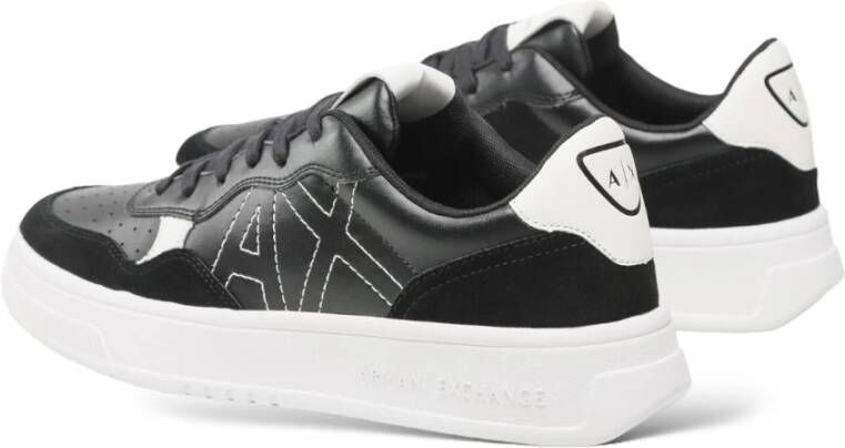 Armani Exchange Elegante Detail Sneakers Zwart Heren