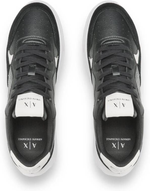 Armani Exchange Elegante Detail Sneakers Zwart Heren