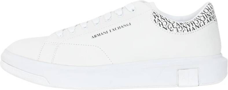Armani Exchange Essentiële en klassieke witte sneakers Wit Heren