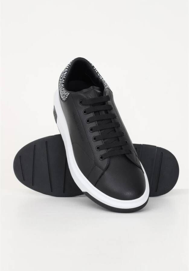 Armani Exchange Essentiële en klassieke zwarte sneakers Zwart Heren