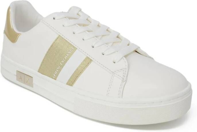 Armani Exchange Gouden Sneakers voor Vrouwen White Dames