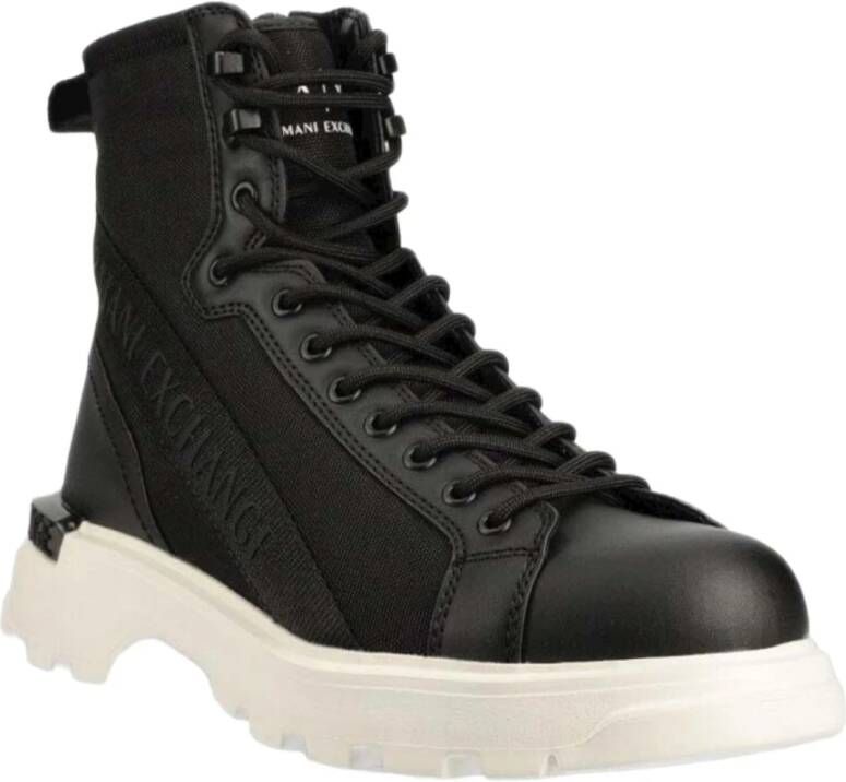 Armani Exchange Lace-up Boots Zwart Heren