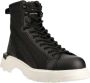 Armani Exchange Zwarte casual hoge sneakers met rits Zwart Heren - Thumbnail 3