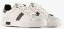 Armani Exchange Stijlvolle Leren Sneakers met Metallic Details White Dames - Thumbnail 2