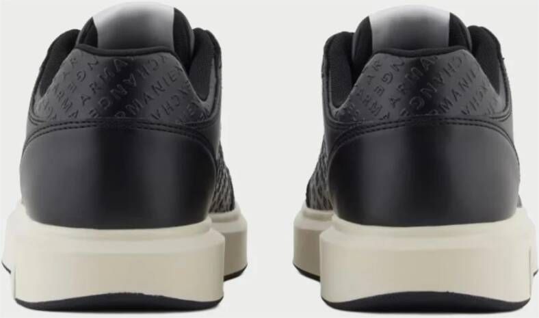 Armani Exchange Logo Low-Top Zwarte Sneakers