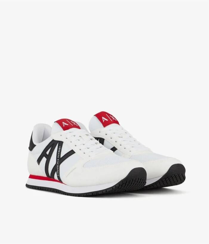 Armani Exchange Low-Top Sneakers Wit Heren