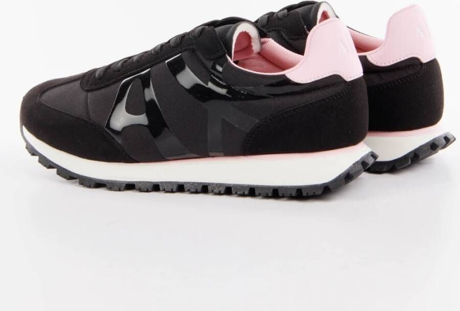 Armani Exchange Luxe Low-Top Sneakers Zwart Roze