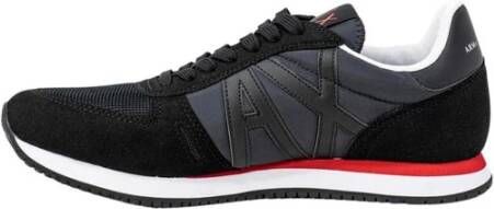 Armani Exchange Polyester Sneakers met 3cm Hak Black Heren