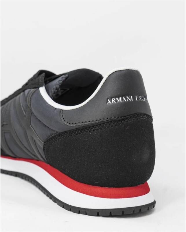 Armani Exchange Polyester Sneakers met 3cm Hak Black Heren