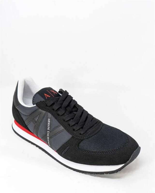 Armani Exchange Polyester Sneakers met 3cm Hak Black Heren