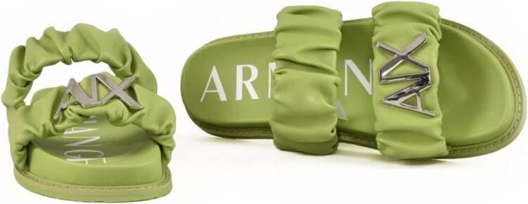 Armani Exchange Rubberen sandaal Green Dames