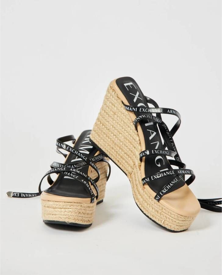 Armani Exchange Sandals Zwart Dames