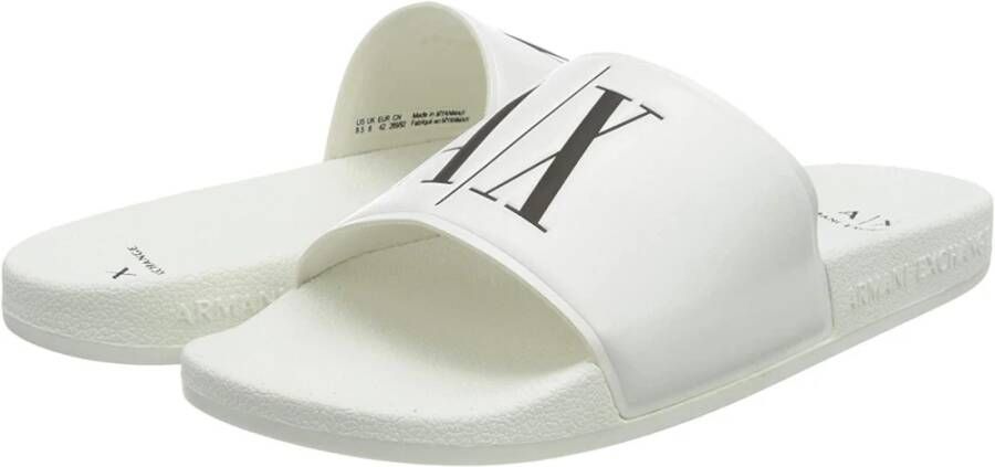 Armani Exchange Sliders Wit Dames