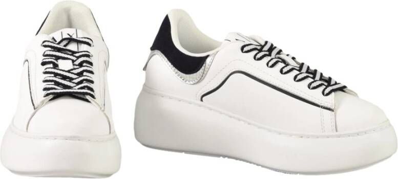 Armani Exchange Sneaker met rubberen zool en veters