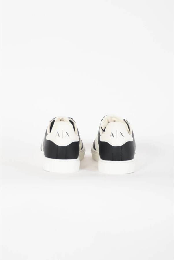 Armani Exchange Sneakers van synthetisch leer met rubberen zool Black Heren
