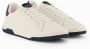 Armani Exchange Witte en blauwe lage profiel sneakers White Heren - Thumbnail 3