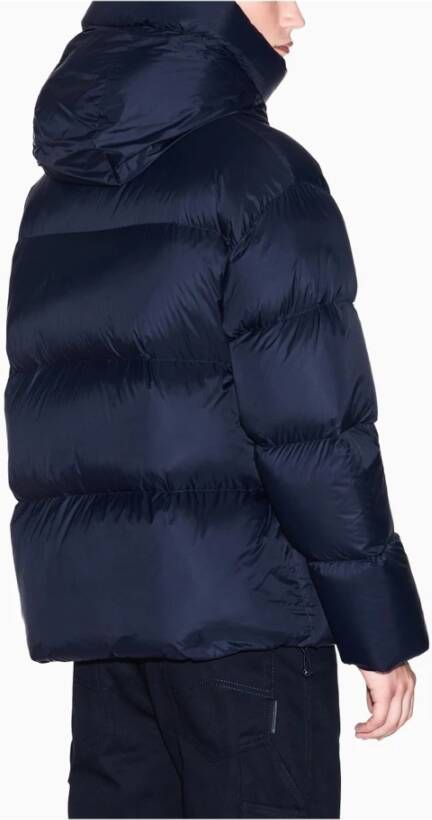 Armani Exchange Stijlvolle jas met ritssluiting en elastische boorden
