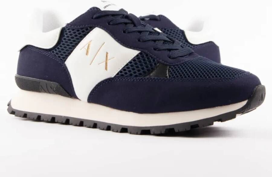 Armani Exchange Verfijnde Leren Casual Sneakers