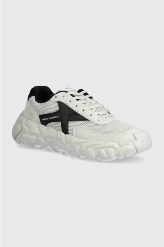 Armani Exchange Wit Logo 3D Sneakers White Heren