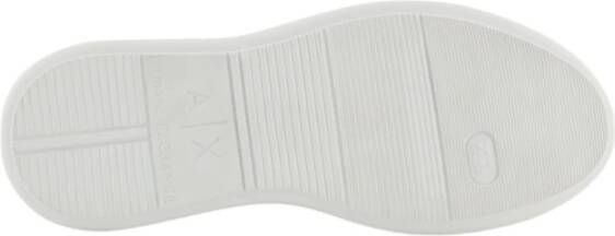 Armani Exchange Witte leren chunky sneakers
