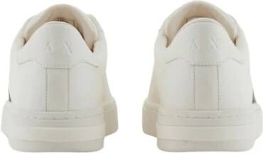 Armani Exchange Witte Leren Lage Sneakers
