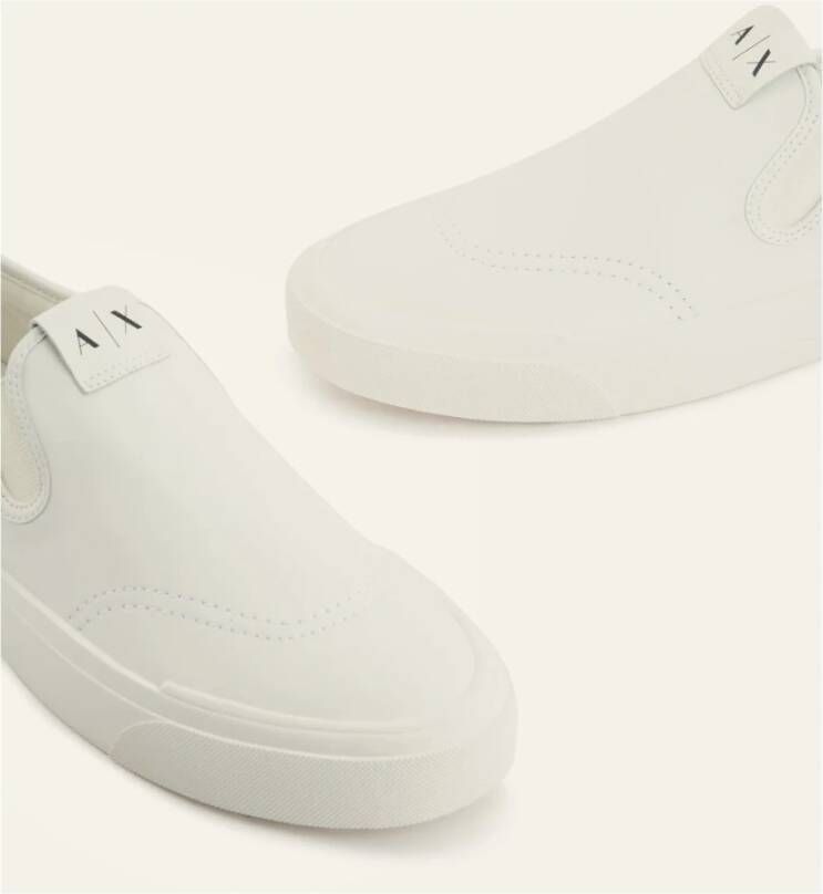 Armani Exchange Witte Leren Lage Sneakers White Heren