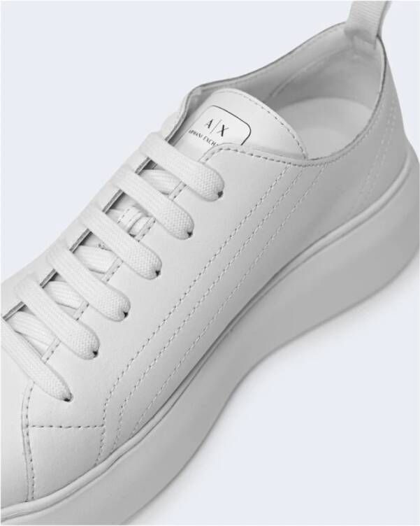 Armani Exchange Witte Leren Sneakers Lente Zomer Collectie
