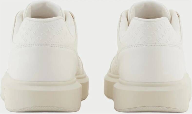 Armani Exchange Witte Logo Patroon Lage Sneakers