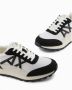 Armani Exchange Witte Logo Sneakers Eco-Suede Mesh Nylon - Thumbnail 6