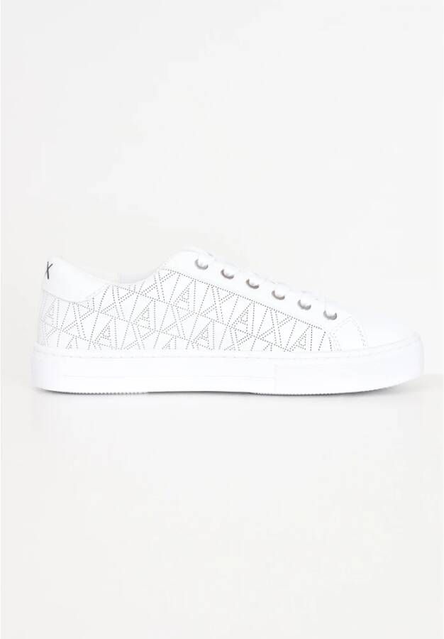 Armani Exchange Witte Sneakers met Logo Detail White Dames