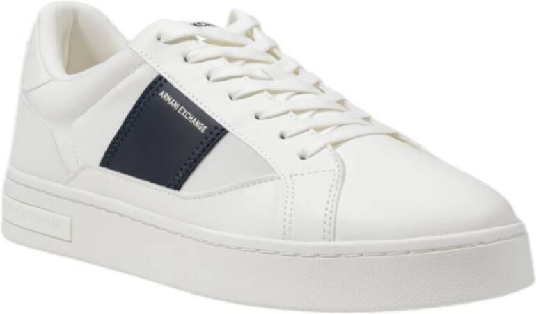 Armani Exchange Witte Vetersneakers Lente Zomer White Heren