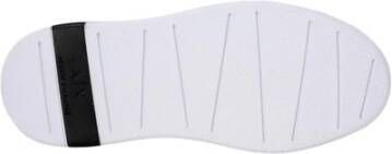 Armani Exchange Zwarte en witte leren sneakers White Heren