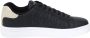 Armani Exchange Zwarte Leren Geometrisch Patroon Sneakers Black Dames - Thumbnail 5