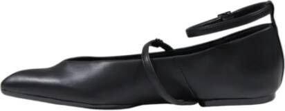 Armani Exchange Zwarte Leren Instappers Black Dames
