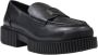Armani Exchange Zwarte leren mocassin lente zomer collectie Black Dames - Thumbnail 5